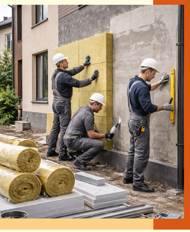 Утепление таунхауса в Беслане от 7291 руб/м2 — комплекс под ключ | ТепломастерБсл