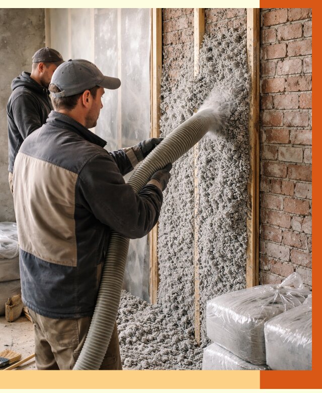 Утепление кирпичного дома эковатой в Беслане от 2380 руб./м² | ТепломастерБсл