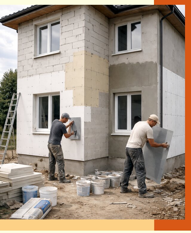 Утепление дома из газобетона в Беслане от 4253 руб./м² — заказать у ТепломастерБсл