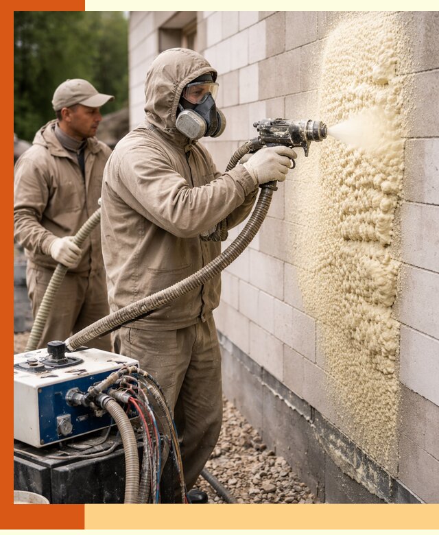 Утепление дома из газобетона ППУ в Беслане — надежная теплоизоляция