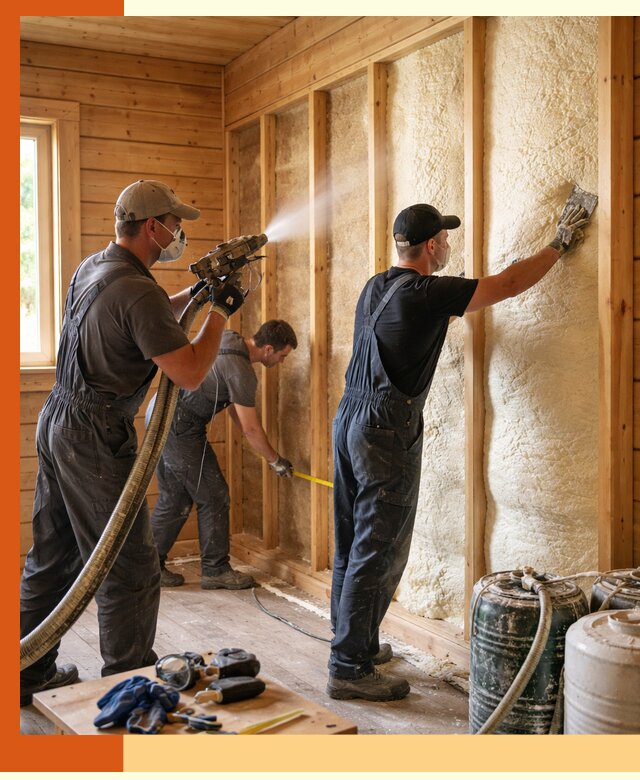 Утепление бани пенополиуретаном (ППУ) в Беслане