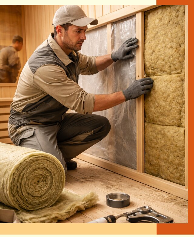 Утепление сауны изнутри в Беслане от 6582 руб. за м2 | ППУ, под ключ — ТепломастерБсл