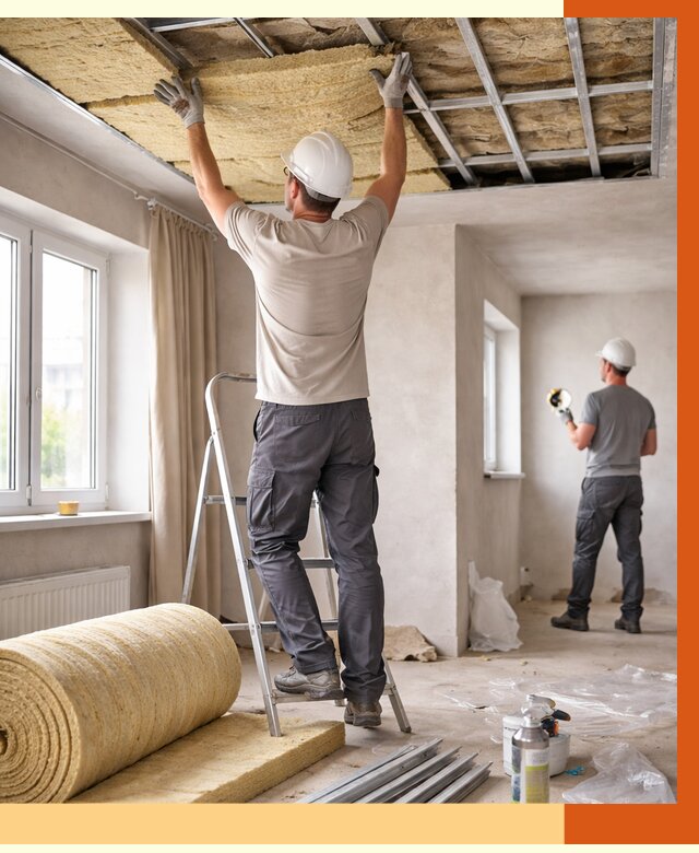 Утепление потолка в частном доме в Беслане от 962 руб./м² — работы под ключ | ТепломастерБсл