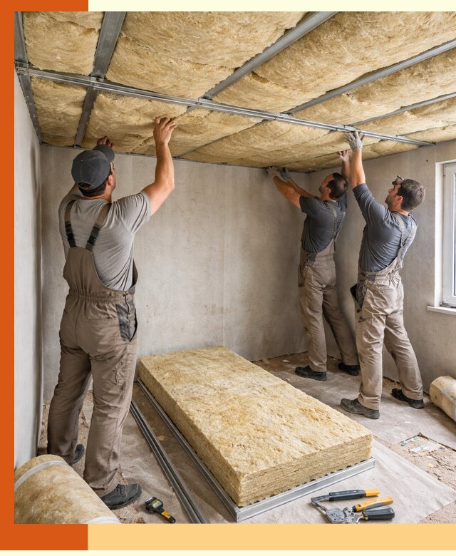 Утепление потолка в Беслане — тепло и без сквозняков