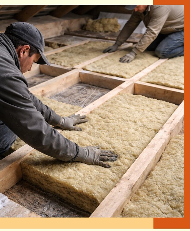 Утепление чердака минватой в Беслане от 3544 руб/м2 под ключ | ТепломастерБсл