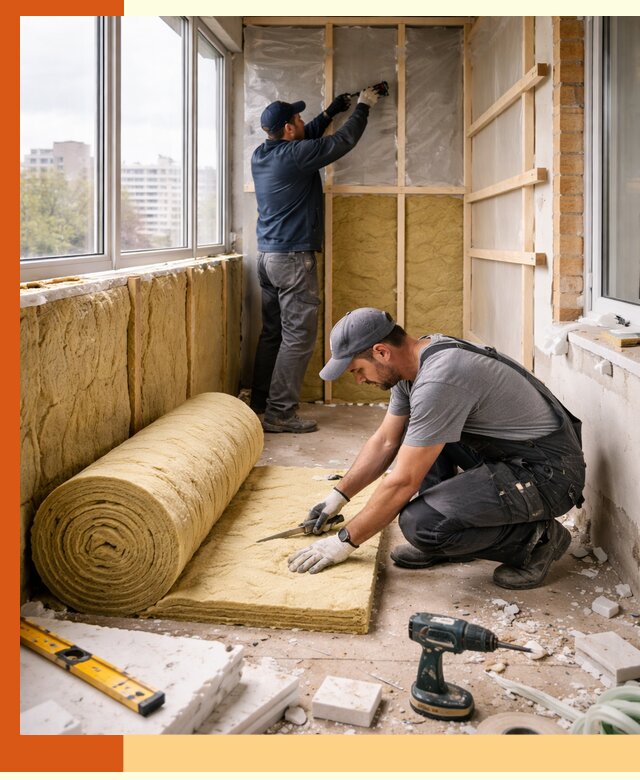 Утепление балкона под ключ в Беслане качественно и быстро