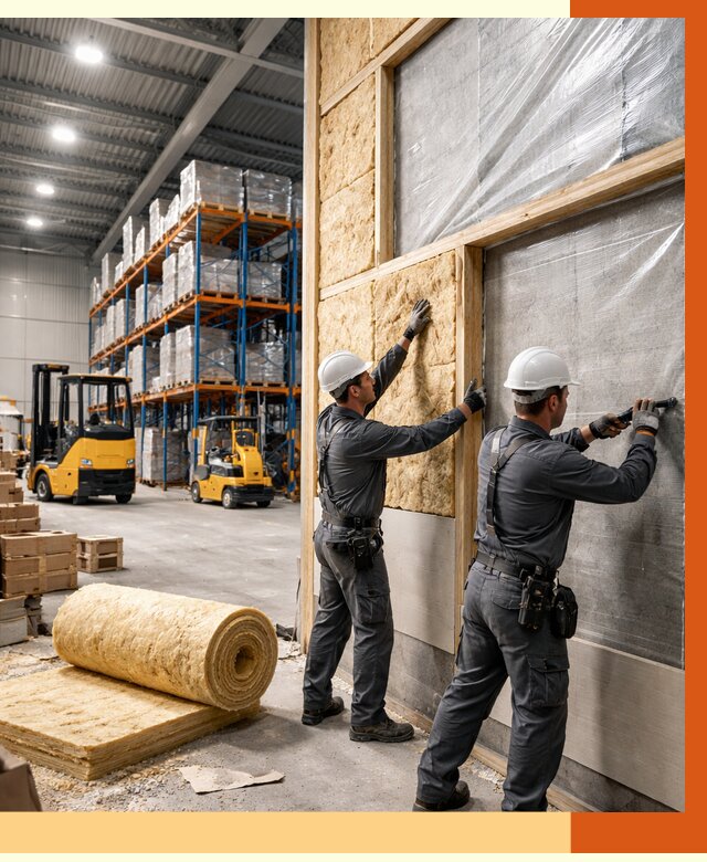 Утепление склада с техникой в Беслане от 4253 руб./м2 — комплексно под ключ | ТепломастерБсл