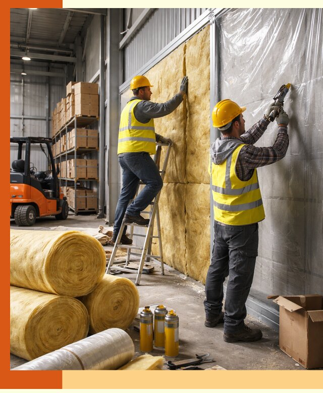 Утепление склада с техникой в Беслане под ключ