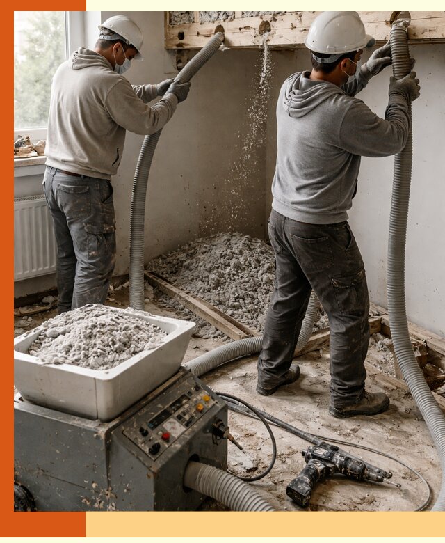 Заполнение пустот перекрытий пеной и наполнителями в Беслане