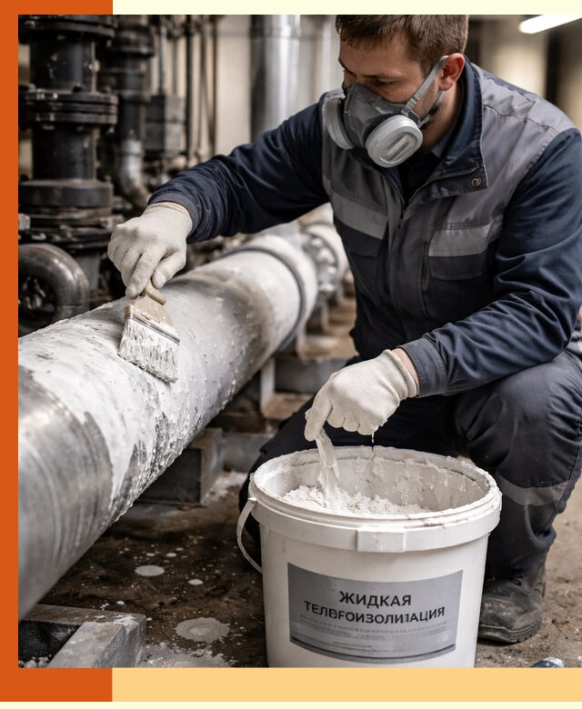 Утепление оборудования жидкой теплоизоляцией в Беслане