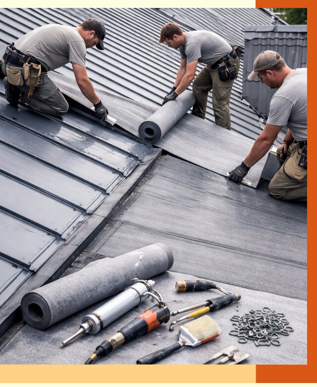 Гидроизоляция металлической кровли полимочевиной в Беслане от 8607 руб. | ТепломастерБсл