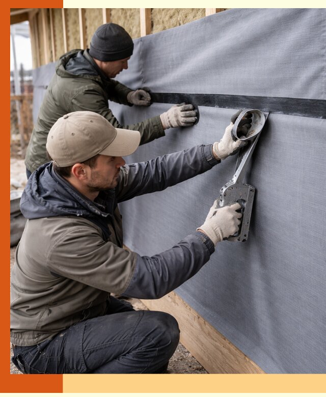 Монтаж ветроизоляции зданий и конструкций в Беслане